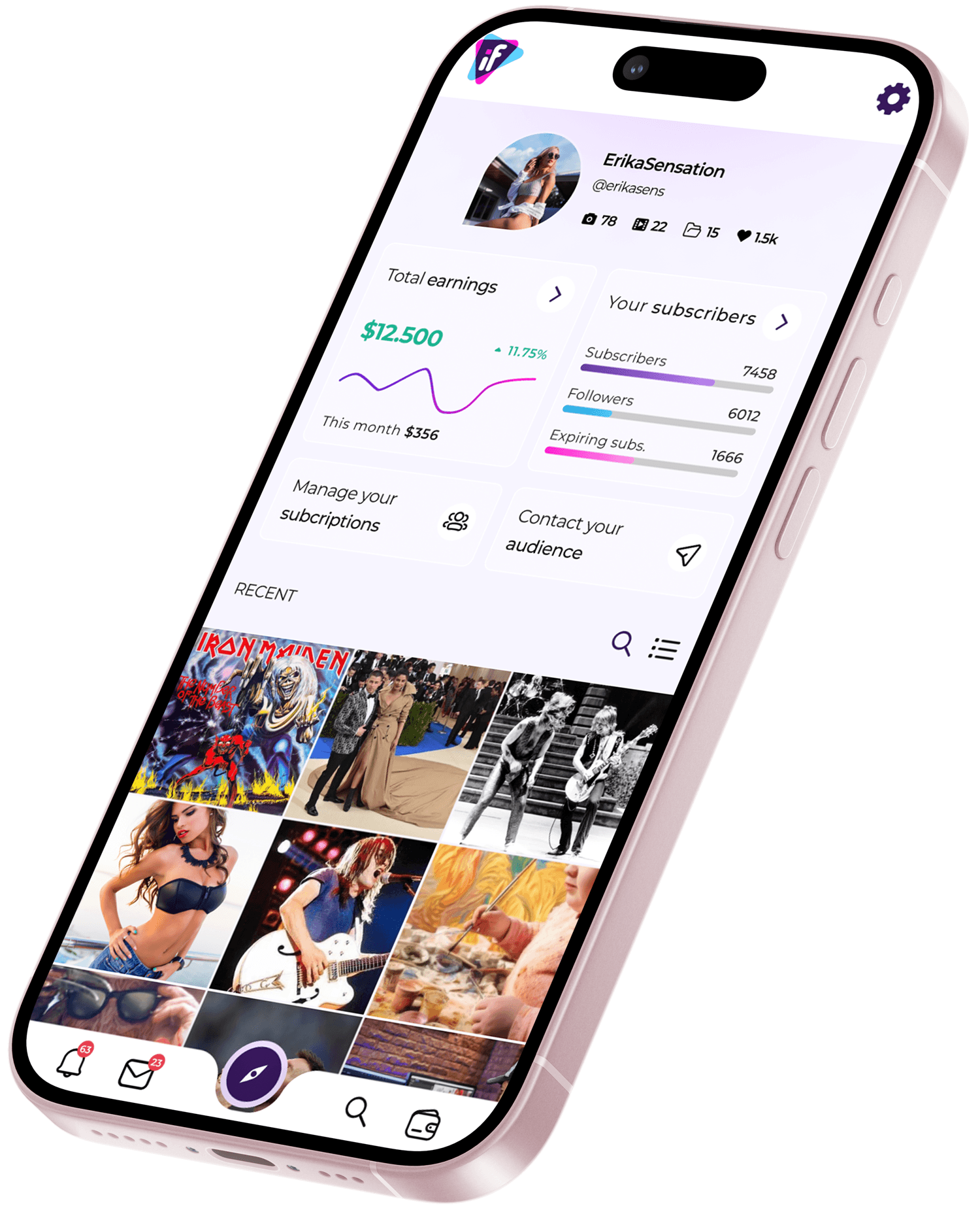 Explore Instafans on mobile - the top OnlyFans alternative